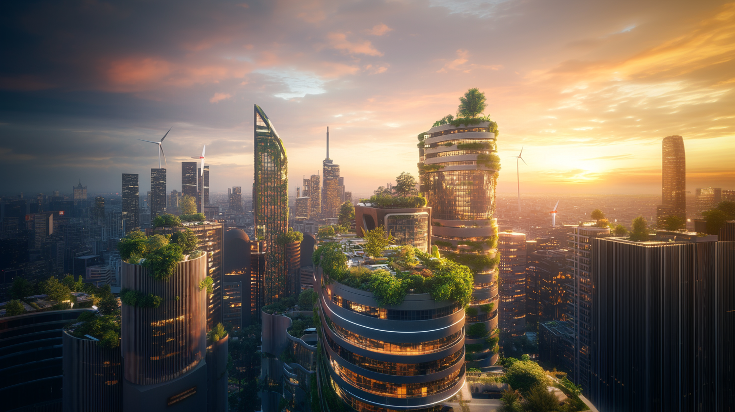 Sustainable city built with Organic Steel materials